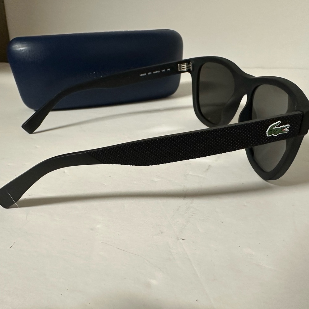 New In Box- Lacoste Matte Black Sunglasses L848S - Picture 6 of 10